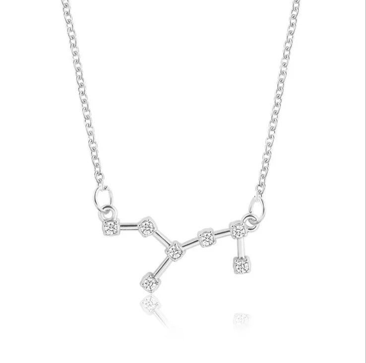 New Constellation Zodiac Sign Necklaces Jewelry for Women Girls Designed 12 Horoscope Taurus Aries Leo Necklaces Jewelry Gifts