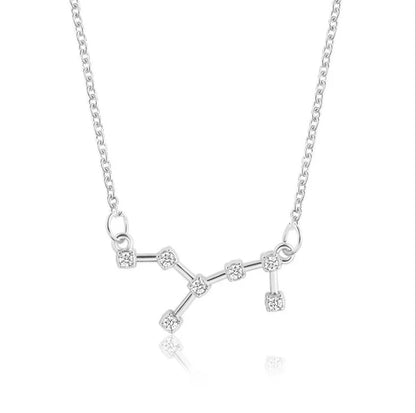 New Constellation Zodiac Sign Necklaces Jewelry for Women Girls Designed 12 Horoscope Taurus Aries Leo Necklaces Jewelry Gifts