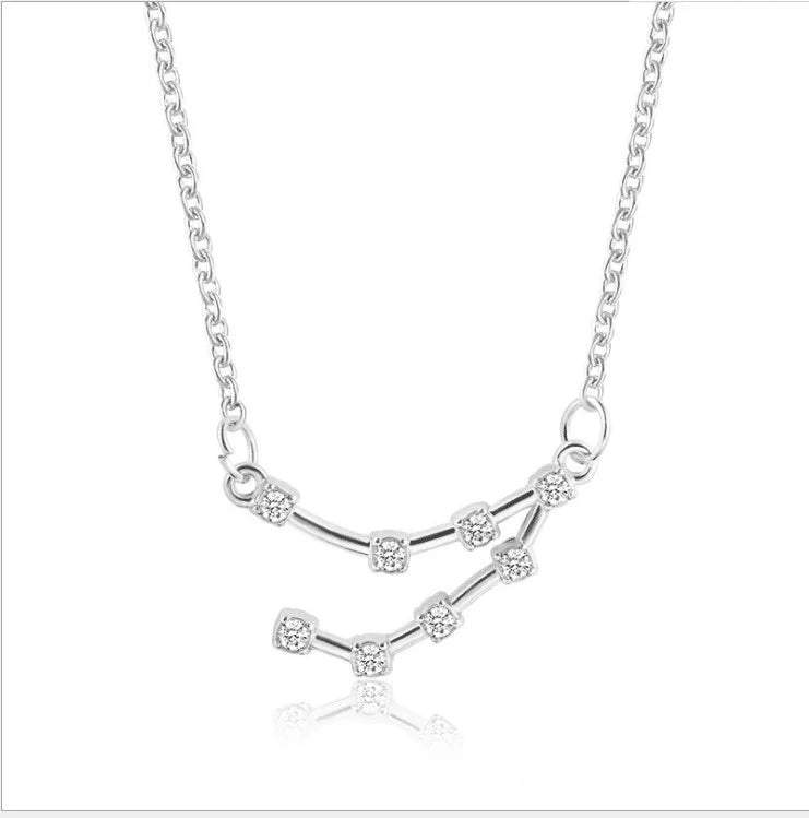New Constellation Zodiac Sign Necklaces Jewelry for Women Girls Designed 12 Horoscope Taurus Aries Leo Necklaces Jewelry Gifts