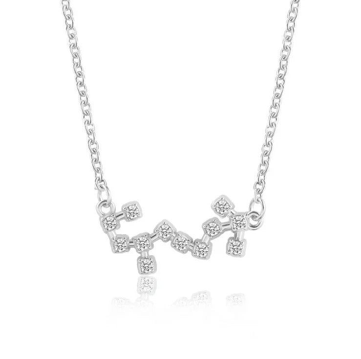 New Constellation Zodiac Sign Necklaces Jewelry for Women Girls Designed 12 Horoscope Taurus Aries Leo Necklaces Jewelry Gifts