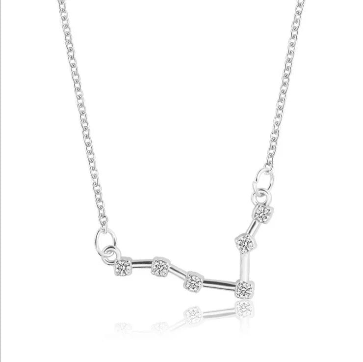 New Constellation Zodiac Sign Necklaces Jewelry for Women Girls Designed 12 Horoscope Taurus Aries Leo Necklaces Jewelry Gifts
