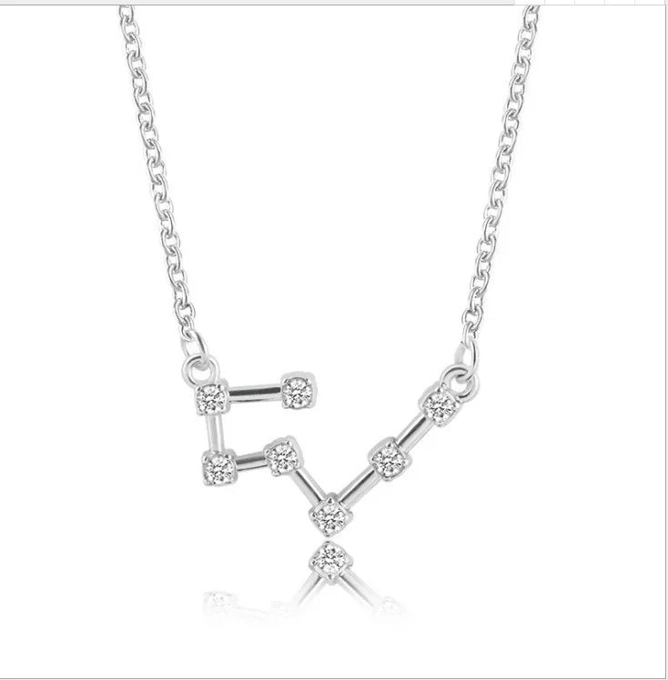 New Constellation Zodiac Sign Necklaces Jewelry for Women Girls Designed 12 Horoscope Taurus Aries Leo Necklaces Jewelry Gifts