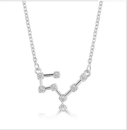 New Constellation Zodiac Sign Necklaces Jewelry for Women Girls Designed 12 Horoscope Taurus Aries Leo Necklaces Jewelry Gifts