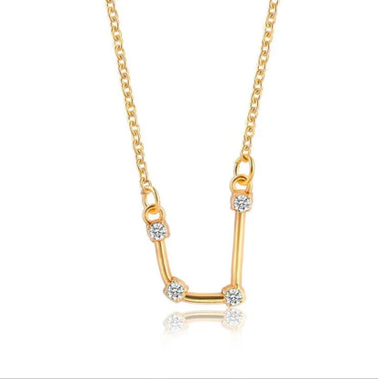 New Constellation Zodiac Sign Necklaces Jewelry for Women Girls Designed 12 Horoscope Taurus Aries Leo Necklaces Jewelry Gifts