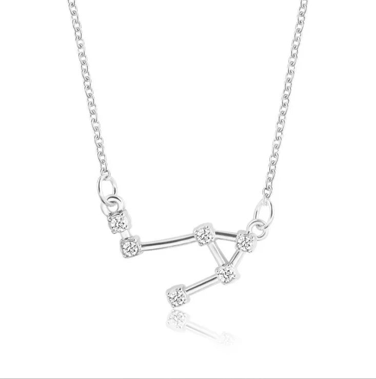 New Constellation Zodiac Sign Necklaces Jewelry for Women Girls Designed 12 Horoscope Taurus Aries Leo Necklaces Jewelry Gifts